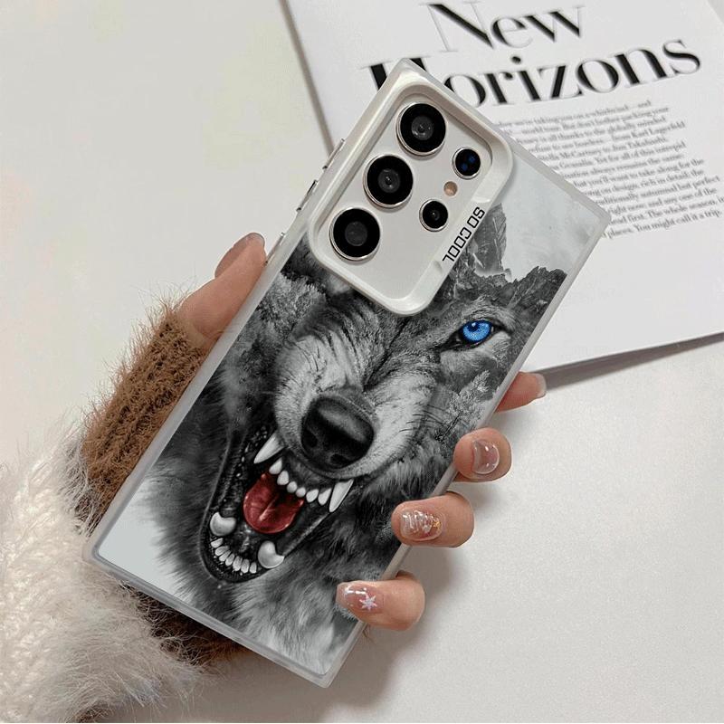 

Wolf Moon Animal Soft Phone Case for Samsung Galaxy S24 S25 FE S26 Edge S23 Ultra S22 Plus S21 + Shockproof Cover Back Shell Samsung S23