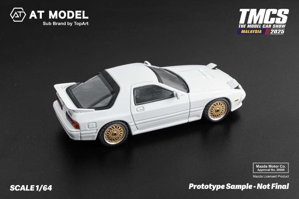 FREESTYLE AT MODEL Scale Mazda RX7 FC3S Infini Wheel Finished Product AT64005 1/64 White/Gold