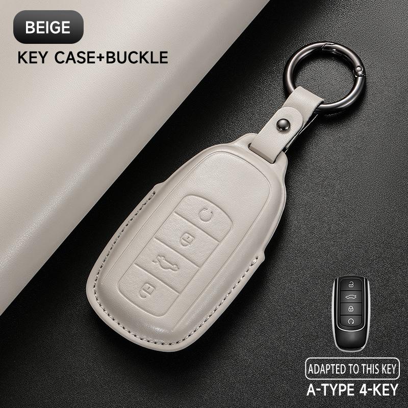 Leather Car Key Cover Case Protection Shell Keychain For Chery Series Tiggo 8Pro 8plus Max New 5Plus 7pro Arrizo Omoda 5 C5