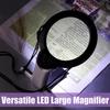 2.5X 6X New Neck Handheld Desktop Large Lens Magnifier with 2 Led Lights Portable Hd Magnifier Elderly Reading Jewellery