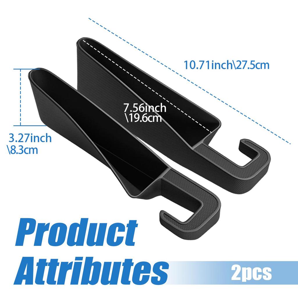 Upgrade Car Gap Filler Seat Crevice Storage Box A Pair Car Seat Gap Filler Seat Gap Organizer Box with Phone Charging Cable Hole