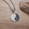 Chinese Style Tai Chi Yin Yang Mens Pendant Necklace Made of Stainless Steel for Casual Wear