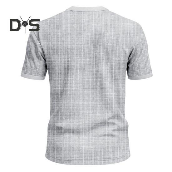 Letní pánské tričko Volný střih Americký styl Krátký rukáv Zapínací Kulatý výstřih Top Jednobarevný Ležérní Denní Top