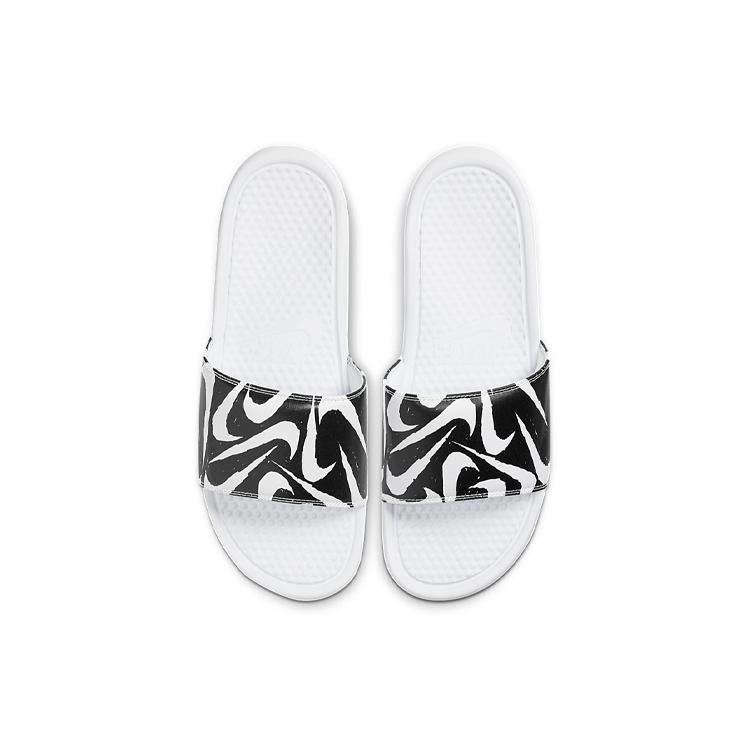 Nike Benassi Jdi Print Slide 'White Black Swoosh' 631261-106