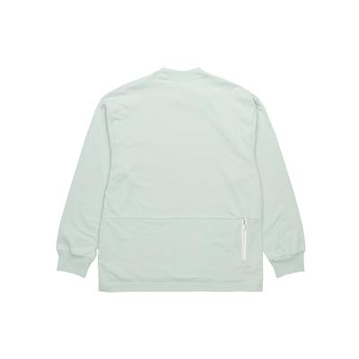 Sportswear Style Essentials Cotton Stand Collar Pullover Long Sleeve T-Shirt Men Tops Aqua-Blue DD7029-017