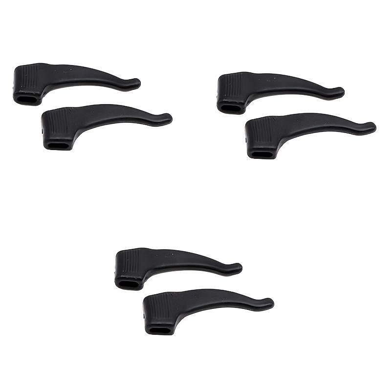 

3 Pairs Black & White Silicone Anti-Slip Eyeglass Hooks - Comfortable & Secure Glasses Holders for, Activities