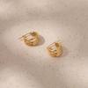 JOOLIM High End 18K Gold Plated Three Circle Multi-layer Hoop Earrings Stainless Steel Jewelry for Women
