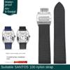 20mm 23mm High Quality Nylon Strap For Cartier Santos Watch Strap Men's Santos 100  Black Blue Watchband Canvas Watch Accessory