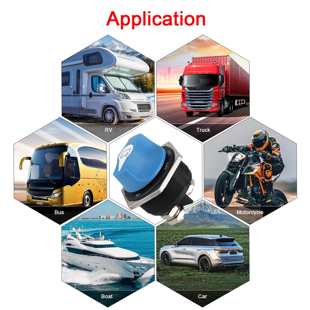 DC Disconnecter Power Isolator Cut Off Switch Kit 12V 50A 100A 200A 300A Car Rally Battery Switch For Truck Car Motorcycle Boat