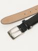 [BEAMS HART] Leather Belt 331mm Leather Belt Men's BLACK FREE