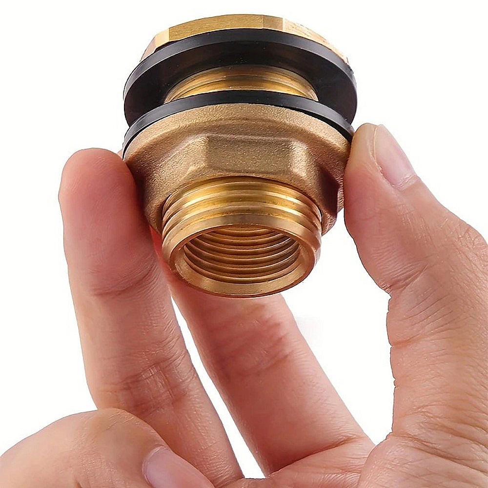 2PCS Water Butt Water Tank Tap Buckets Connector Watering Equipment Water Storage Rain Barrels Brass Tap Click-Lock Fitting