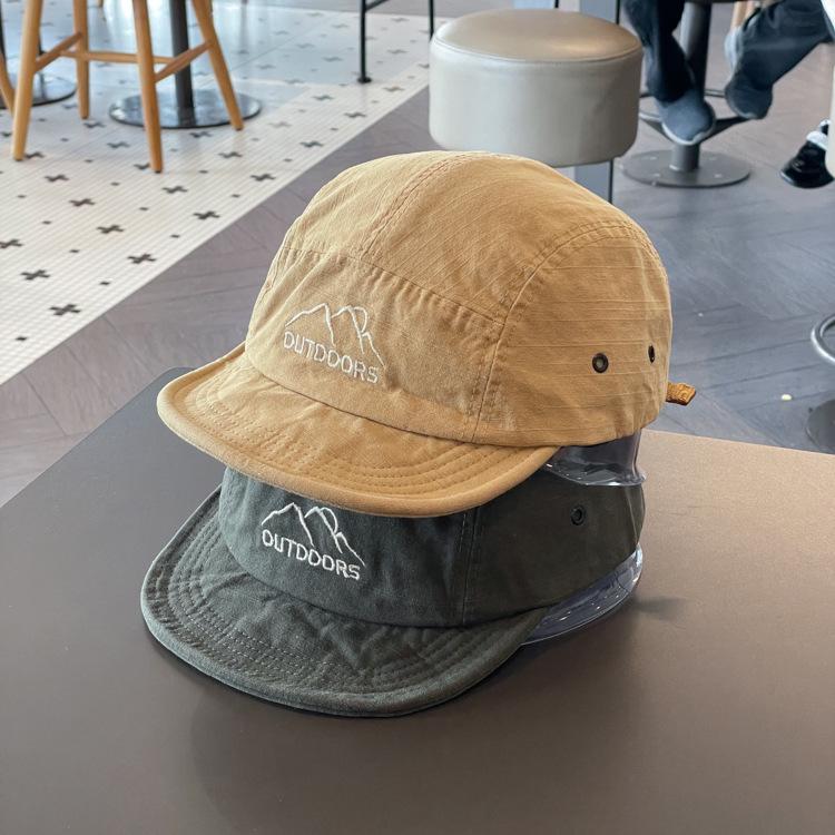 High-Quality Unisex Five-Panel Short-Brim Baseball Cap - Japanese Style, Street Sun Hat