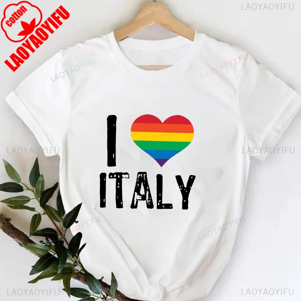 MILANO ITALIEN Buchstabenaufdruck Rundhals-T-Shirt Lässiges Kurzarm-T-Shirt für Frühling & Sommer Damenbekleidung Valentinstag