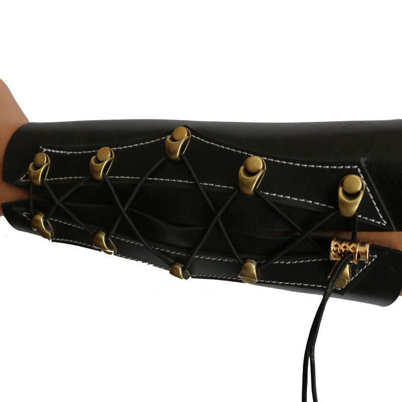 Genuine Cowhide Archery Bracer for Bow and Arrow Protection