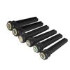 Ebony Acoustic Guitar Bridge Pins, Set of 6, Inlaid with 6.0mm Mother-of-Pearl