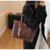 Ladies Large Capacity Shoulder Bags Vintage Commuting Underarm Bags Solid Color Casual Handbag Women High Quality Tote Bag