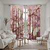 2 Pieces HD Digital Pink Butterfly Cherry Blossom Romantic Curtains Home Decorating Style Decorating Living Room Bedroom Rodding