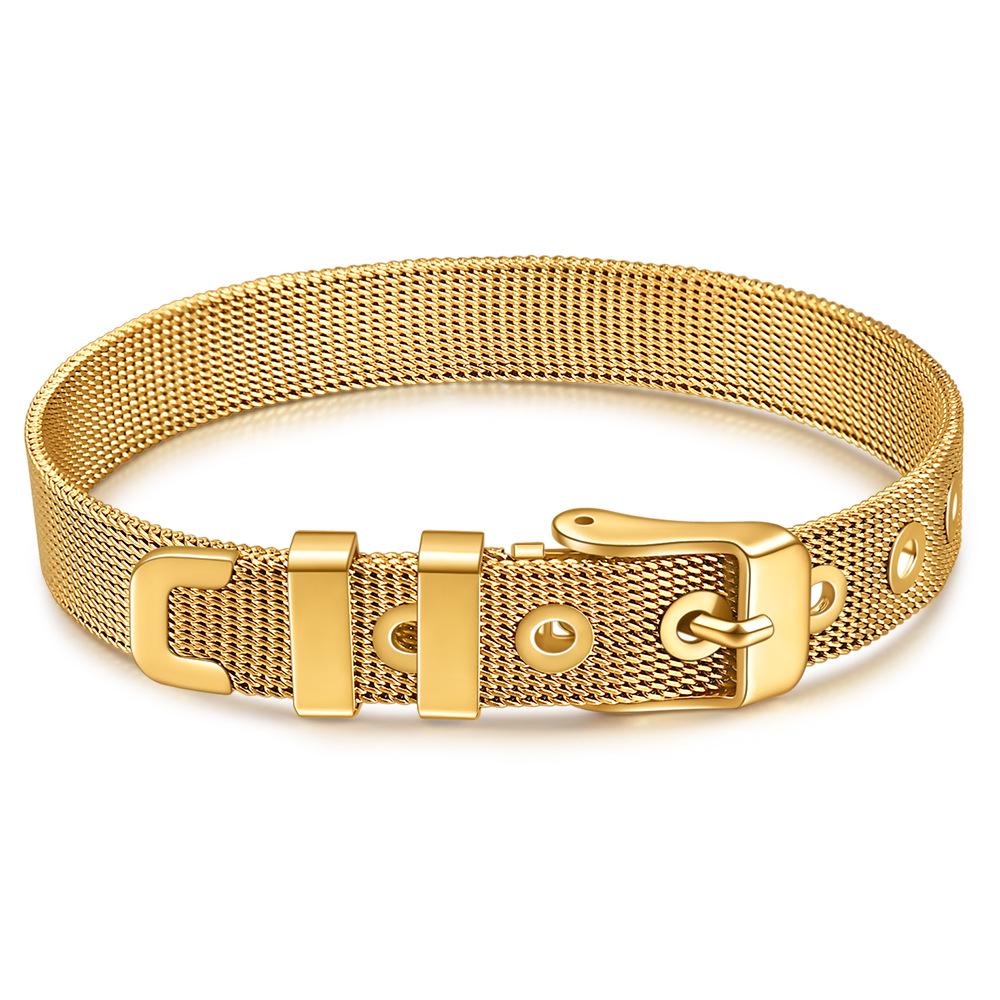 

18K Золото Титанова сталь Сітчастий ремінець для годинника Браслет