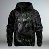 Fierce Animal Lion Pattern 3D Digital Printing Men's Fashionable Hooded Sweatshirt
