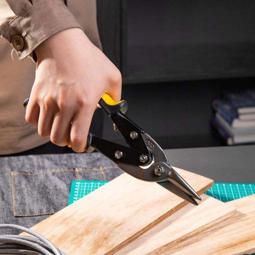 1Pc Multifunctional Iron Sheet Scissor Aviation Tin Snips Heavy Duty Chrome Vanadium Steel Metal Cutter Shears For Cutting Sheet