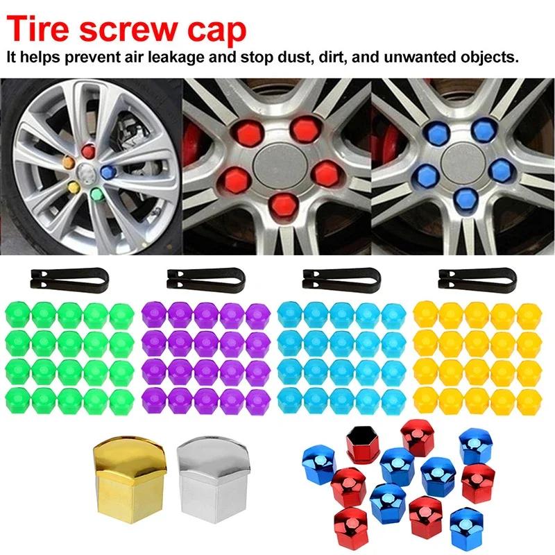 20Pcs Car Wheel Nut Caps 17/19/21mm, Anti-Rust Hub Screw Covers, Tyre Bolt Protection Decoration, Universal Car Accessories