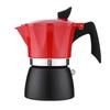 Latest Style Premium Aluminum Double Colors Italian Stove Top Coffee Maker Espresso Moka Pot with Transparent Lid