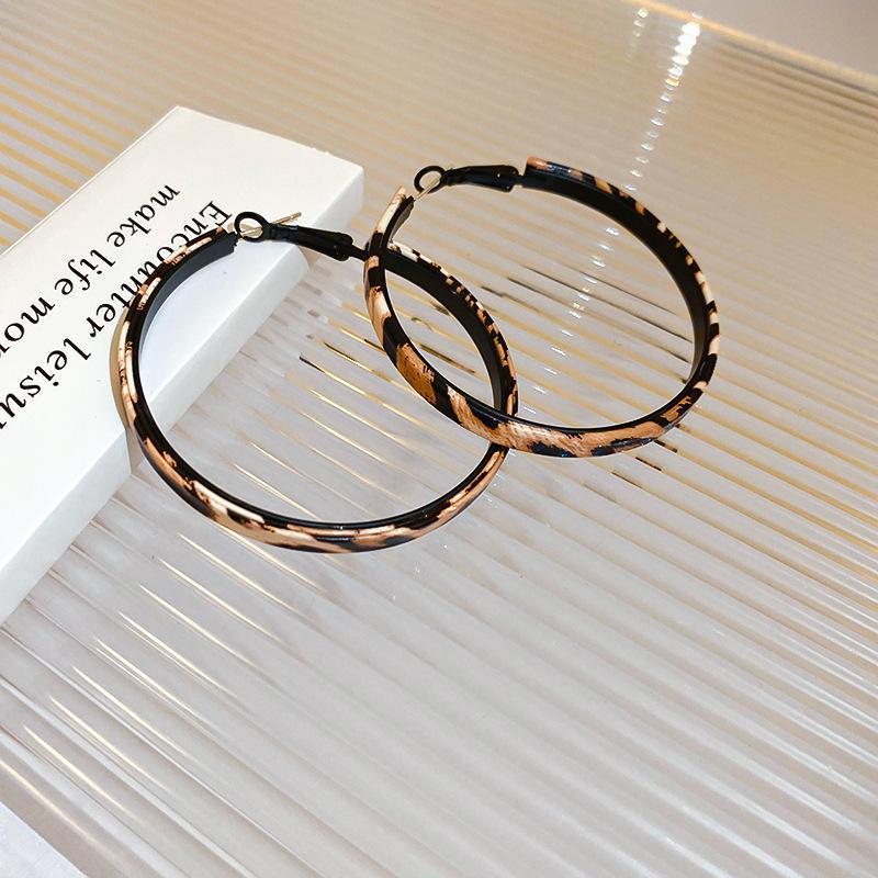 

Серьги-гвоздики Серебряная игла с леопардовым принтом, в гонконгском стиле, ретро, темпераментные, нишевые, высококлассные, универсальные, женские