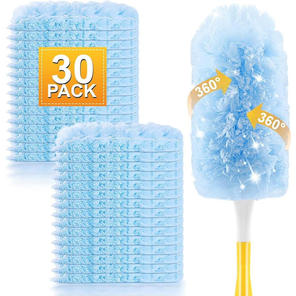 Duster Refills Compatible with Duster Refill,Feather Dusters for Cleaning with 1 Handle,Multisurface 360° Dusters,Unscented Disposable Dusters