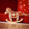 Yousheng Keychain Sparkling Rhinestones Inlay Horse Design Key Chain Pendant Decorative Lucky Charm Bags Backpacks Cars Pendant