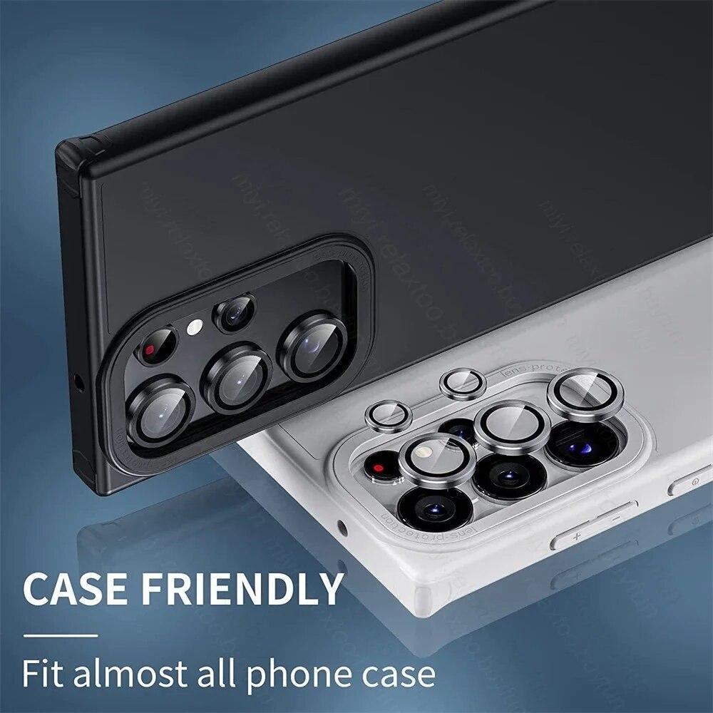 Beskyttelsesglass for bakkamera deksel for Samsung S24 Ultra S23 Plus A14 A24 A34 A54 A15 A25 A35 A55 Z Fold 5 Z flip 4 Bakre linse deksel