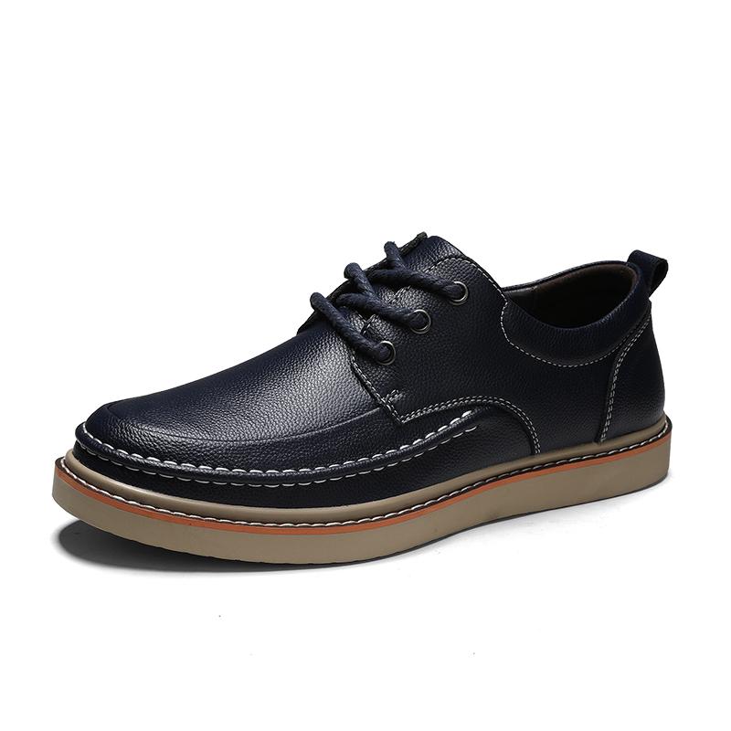 Handgefertigte lässige Lederschuhe für Herren, flache Schuhe