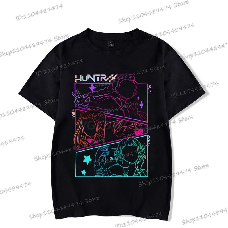 Anime KPop Demon Hunters Graphic Rumi Printed T Shirt Women Men Manga Tshirts Harajuku Korean Ulzzang Summer Crewneck T-shirts