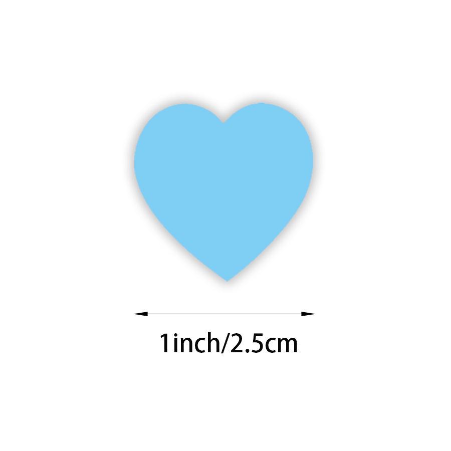 Heart-Shaped Love Stickers - 500 Self-Adhesive Labels per Roll