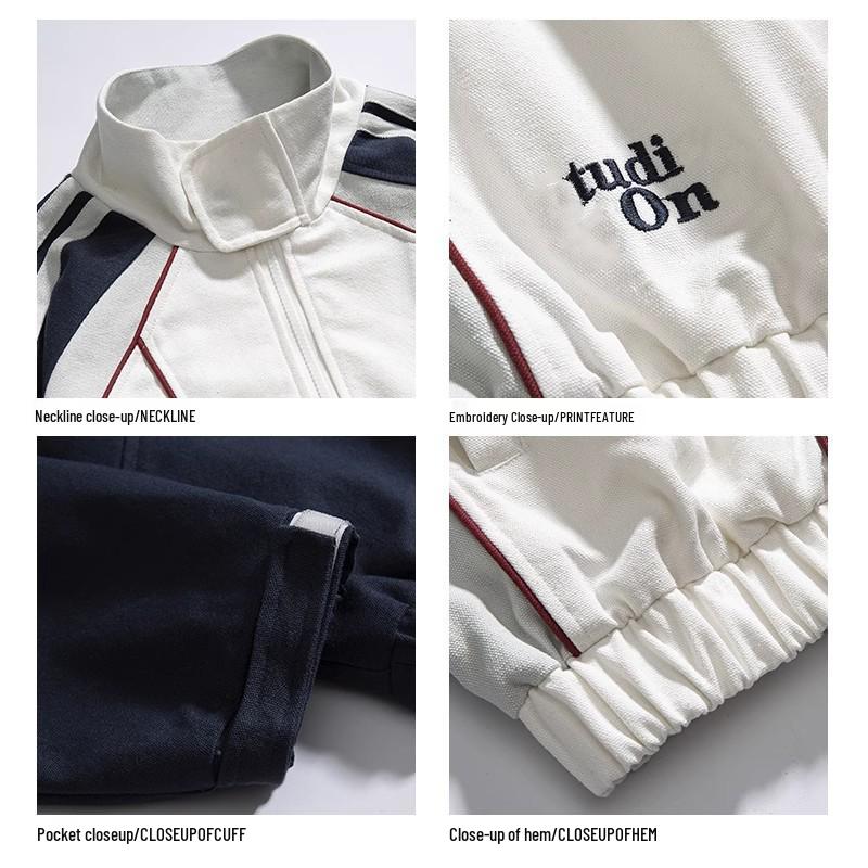 Mountain Style Striped Men's Casual Autumn Jacket with Contrast Colors