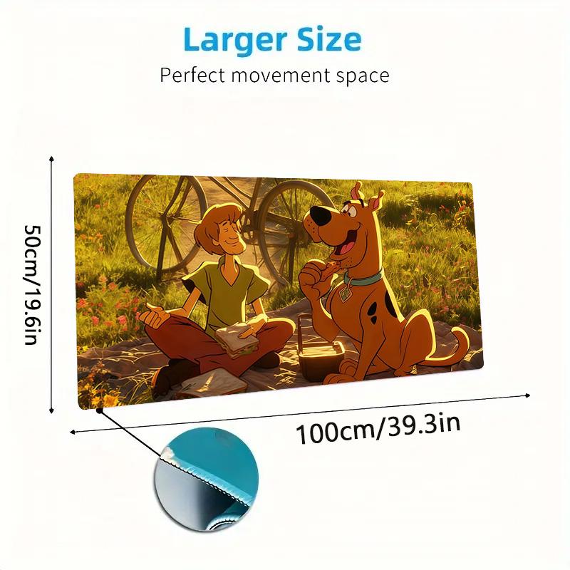 Scooby‑Doo2 Print Cushion Non-slip Laptop Tablet Big Mousepad XXL Mat Mini PC Playmat With Lock edge