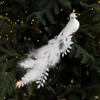 Realistic Christmas Peacock Ornaments Long Tail Peacock Bird Figurine  Xmas Tree Decoration