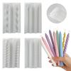 Long Spiral Silicone Candle Mold Diy Twisted Long Rod Wax Stick Craft Molds Home Decor Tool Geometry Candles Making Supplies