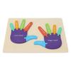 Jigsaw Puzzle Toy Palm Shape Color Cognition Educational  Wooden Puzzle Toys for Toddlers