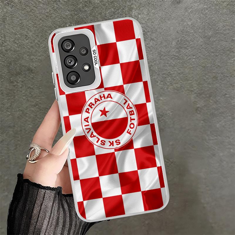 Sk Slavia Praha Czech Republic Shockproof Phone Case for Samsung A17 A16 A15 A14 A37 A57 A36 A56 A26 A35 A55 A25 A34 A54 A24 A13