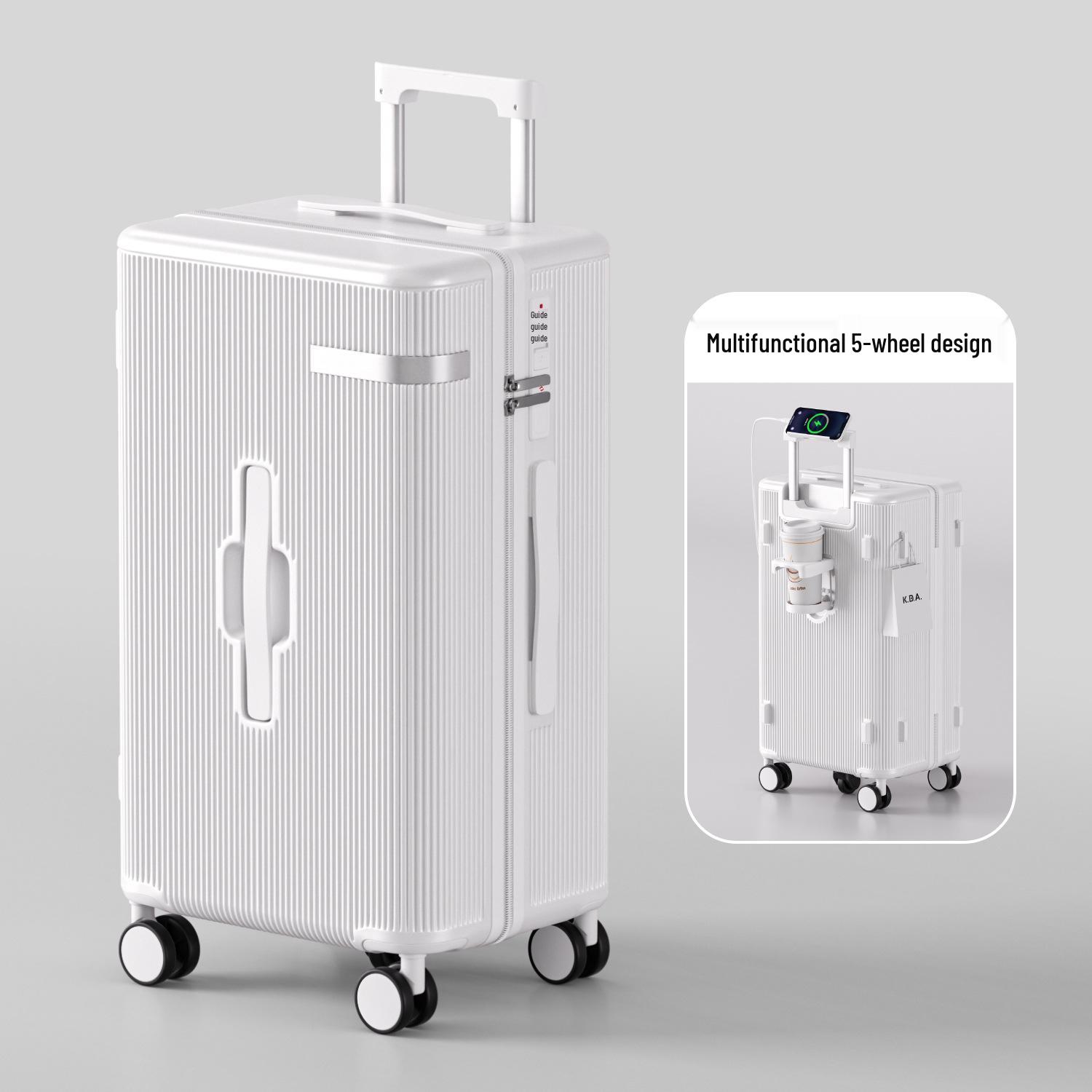 2025 Stylish 24-Inch High-Value Suitcase with 30-Inch Sturdy Silent Wheels 20-inch белый