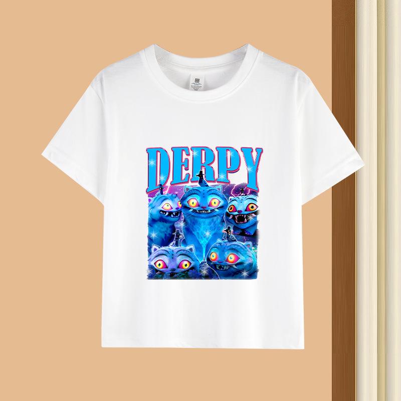 Kpop Korean Wave Witch Hunting Team Tiger Printed Children's T-shirt