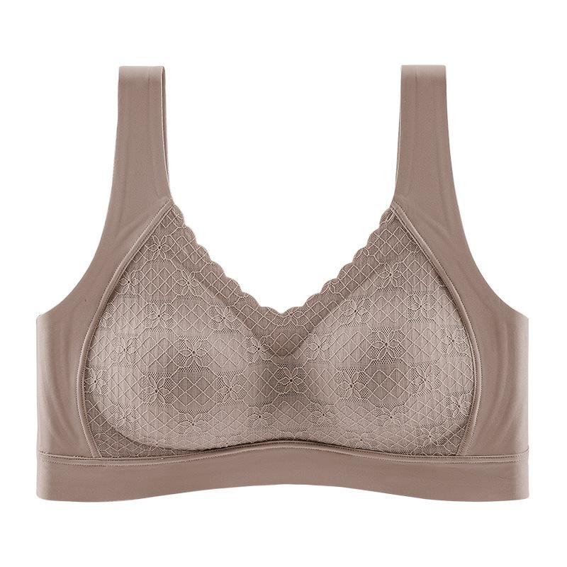 Plus Size Full Coverage Wireless Tank Style Comfortable Thin Bra For Women Large Bust