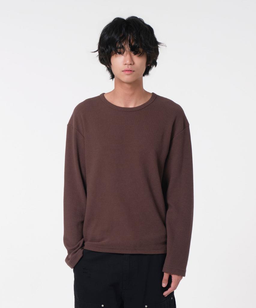 DIVEIN Uniform Waffle Long Sleeve (Brown)