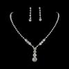 Elegant Rhinestone Water Drop Necklace & Earrings Set for Brides