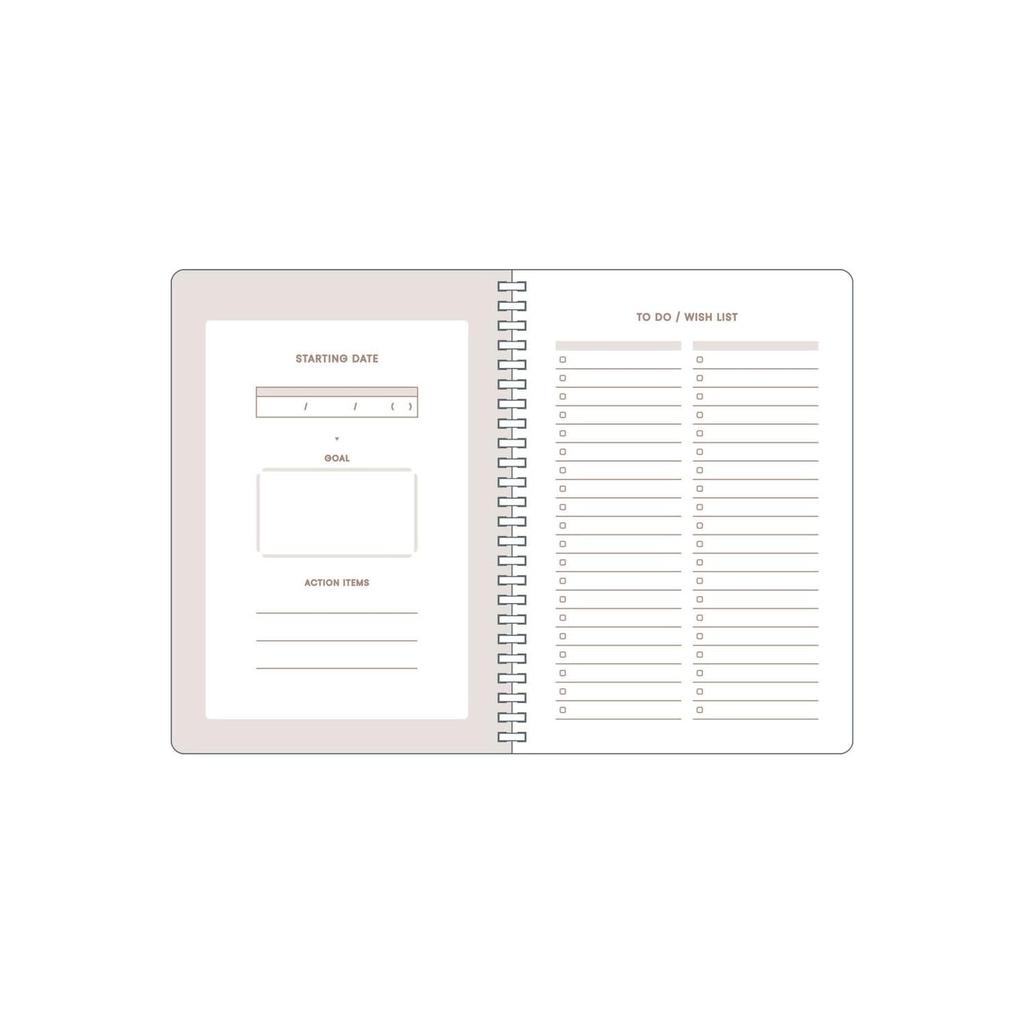 Study Planner KOKUYO Campus Diary Soft Ring A5 Goal and Study Plan 80 Sheets Pink NI-SY138-P