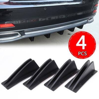 Car MIni Tail Spoiler Black ABS Rear Refitting Tool Car Front Bumper Lip Decoration Diffuser Splitter Fins Small Wing Spoiler