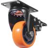 Caster Wheels, 3-inch Swivel Plate Casters, Set of 4, with Security A/B Locking No Noise PVC Wheels, Heavy Duty 250 lbs Load Capacity Per Caster,