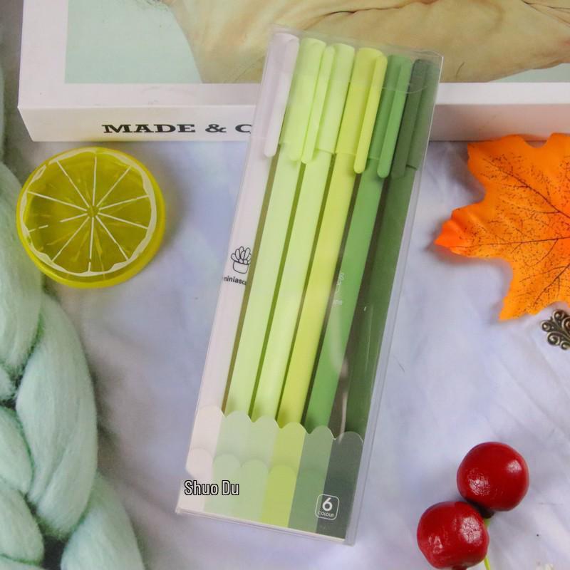 

Креативный набор шариковых ручек Morandi из 6 штук нейтральных цветов для студентов 0.5mm