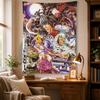 Japanese Death Note Samurai Wall Tapestry Vintage Manga Print Wall Hanging Aesthetic Room Decor for Bedroom Dorm Living Room