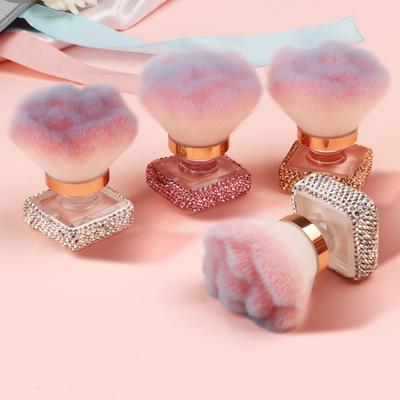 Elmas Taklidi Saplı Tırnak Sanatı Toz Alma Fırçası Tırnak Sanatı Toz Temizleyici Fırça Çok Amaçlı Pudra Fondöten Allık Makyaj Fırçası